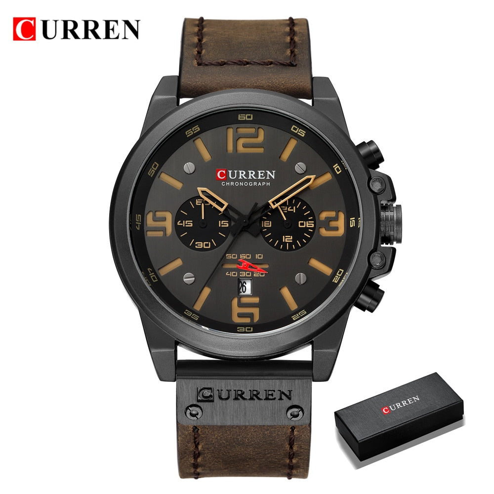 CURREN Montres Homme Top Marque de Luxe