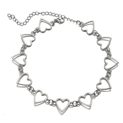 Collier creux coeur doux amour coréen