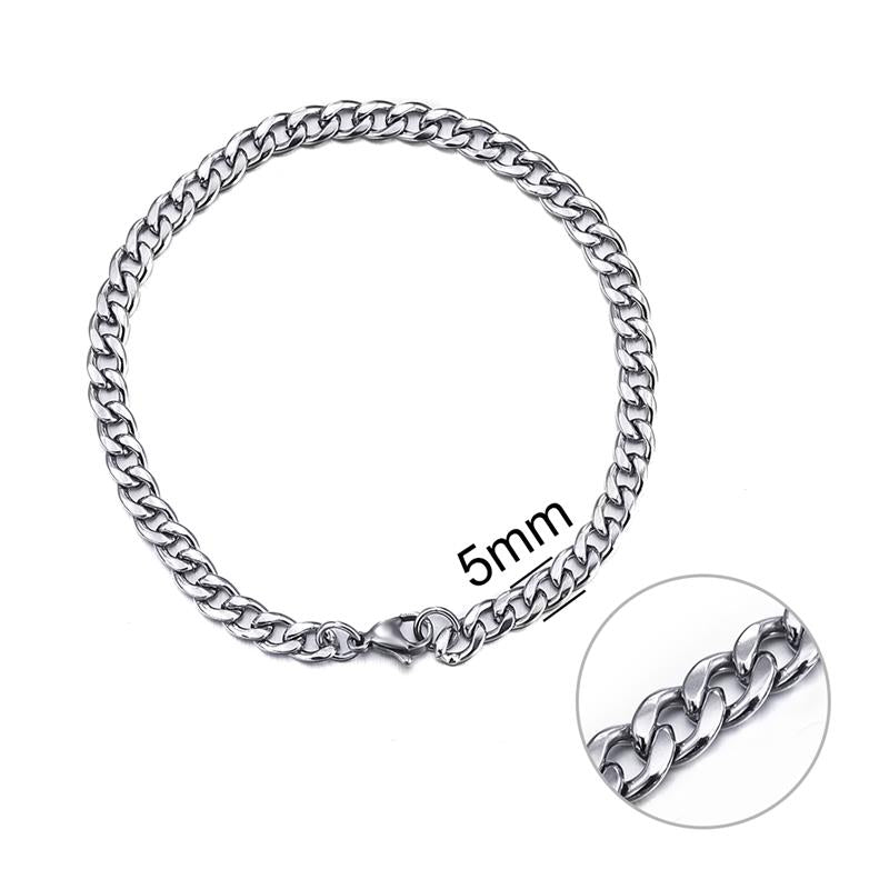 Jiayiqi 3-11 mm Men Chain Bracelet