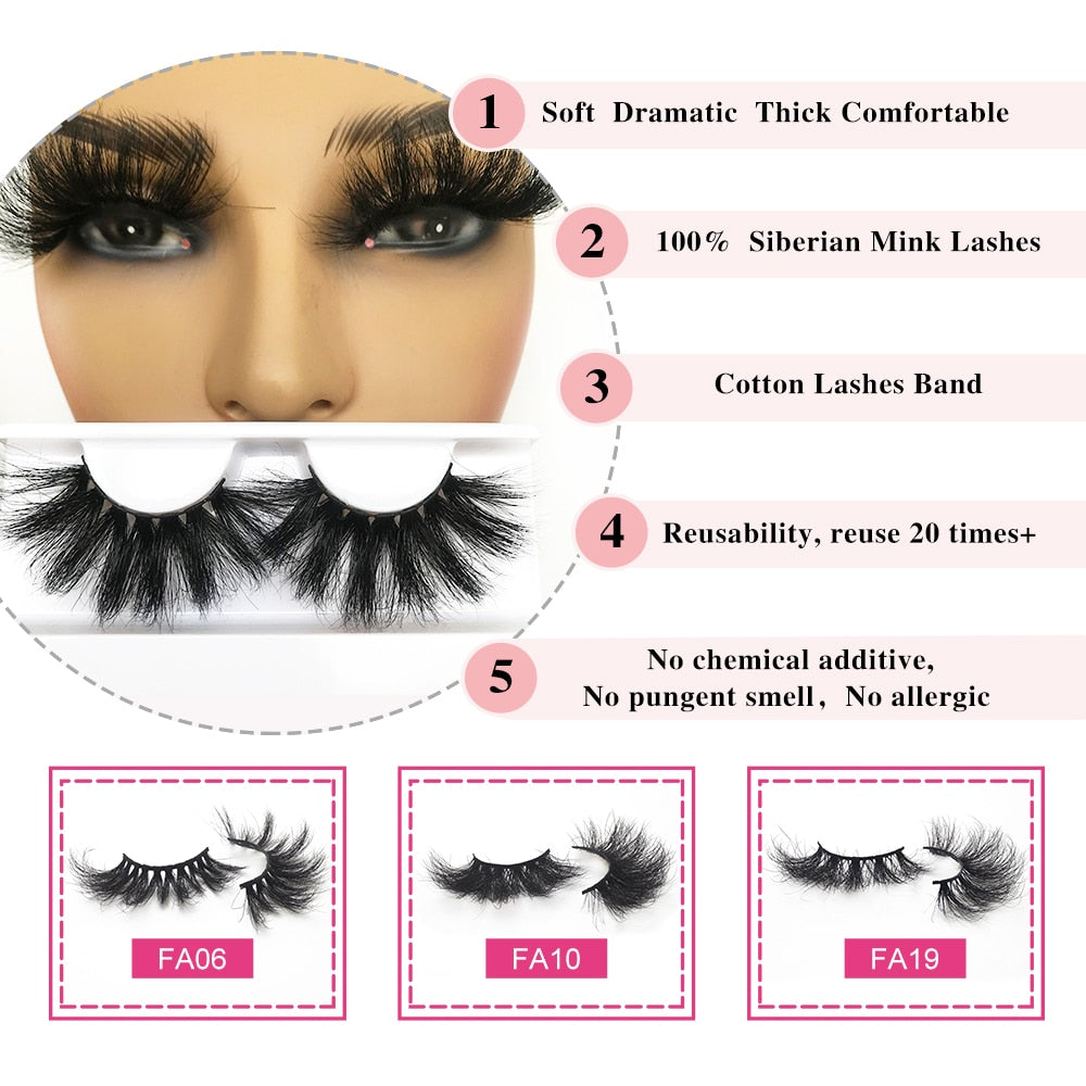 Sleek Chic Fluffy False Eyelashes 25mm