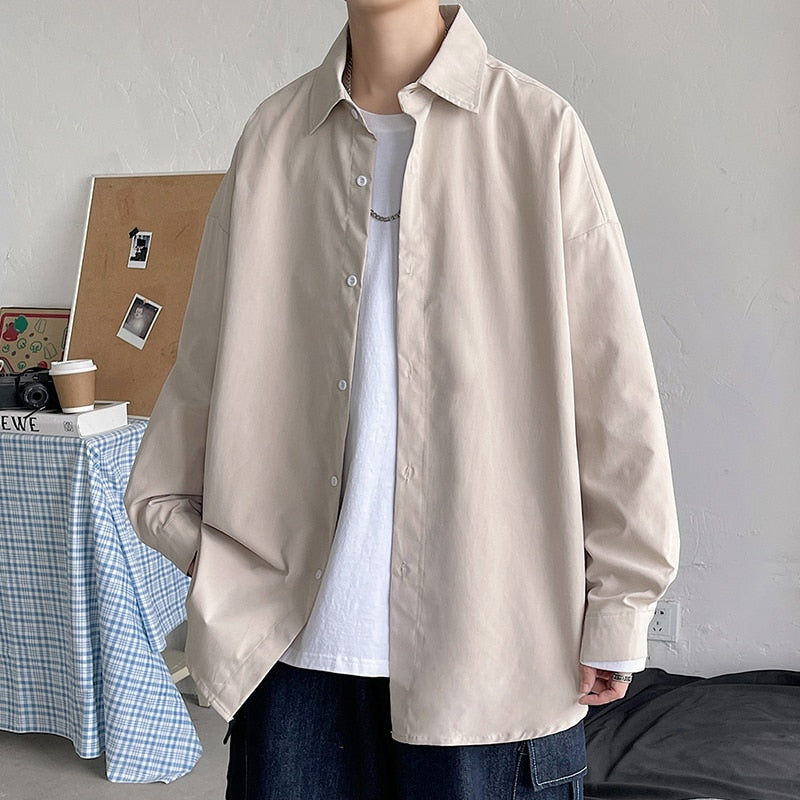 LAPPSTER Men Korean Oversized Shirt