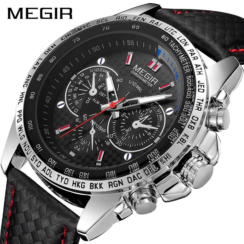 MEGIR Mens Montres Top Marque De Luxe