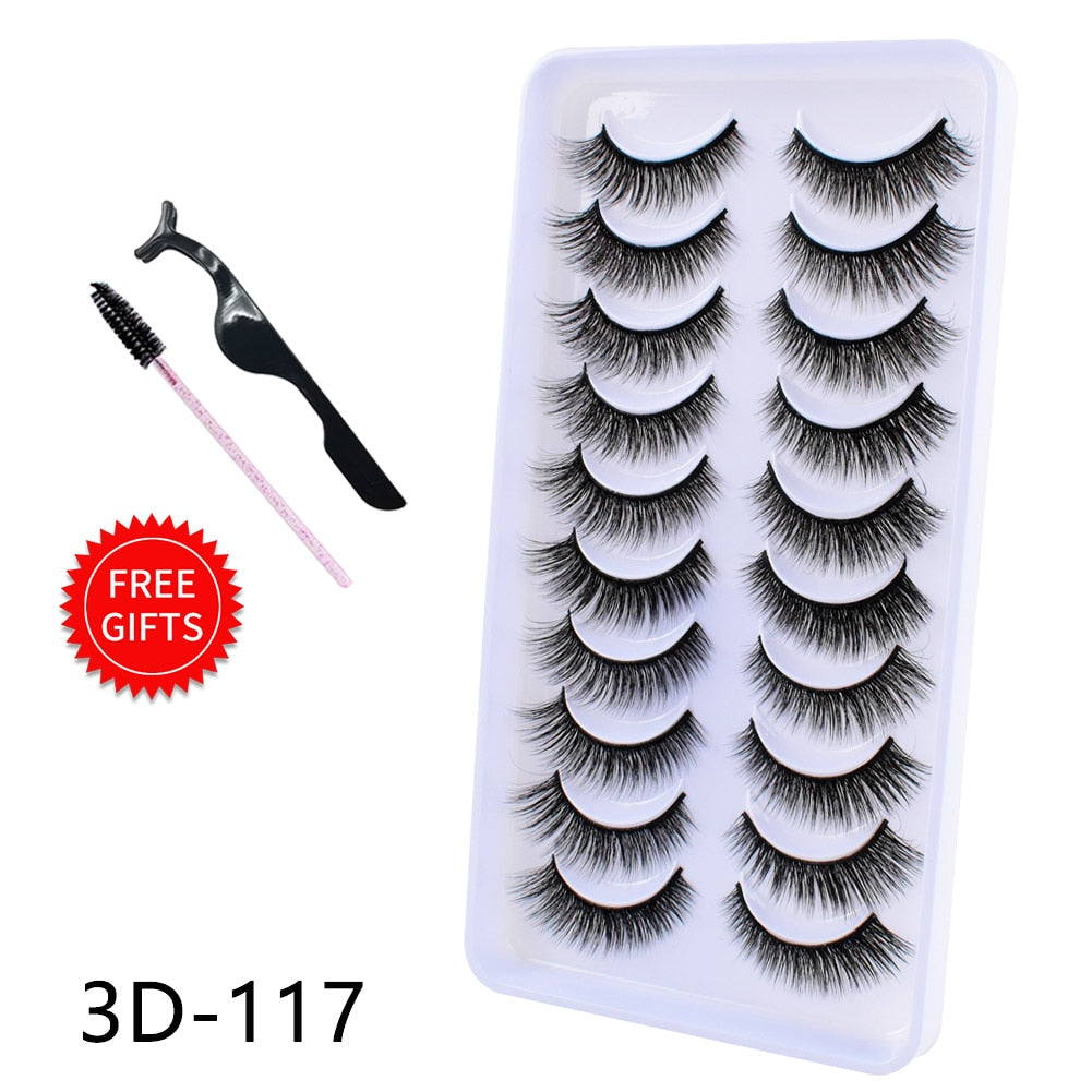 5/10Pairs 3D Mink Lashes Natural Eyelashes