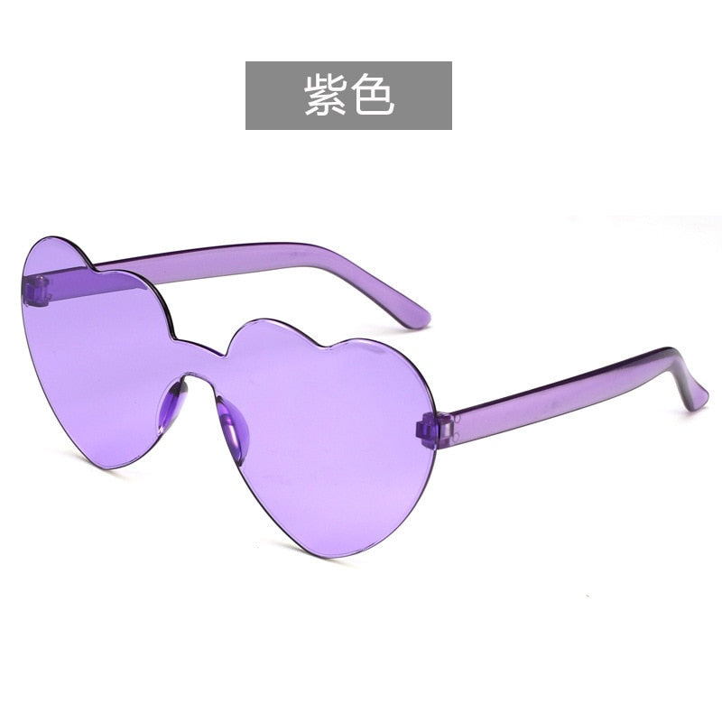 Lunettes de soleil en forme de cœur Candy