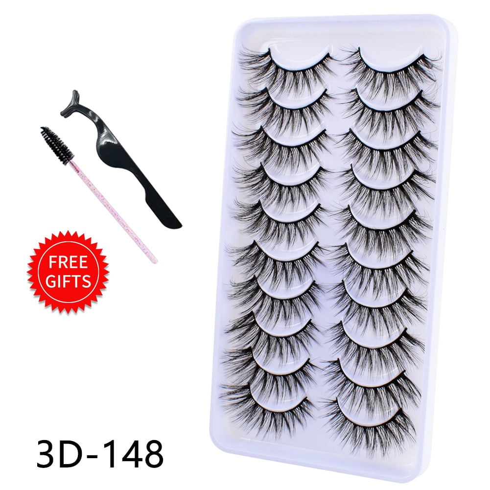 5/10Pairs 3D Mink Lashes Natural Eyelashes