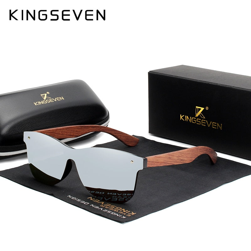 KINGSEVEN Natural Wooden Sunglasses Men