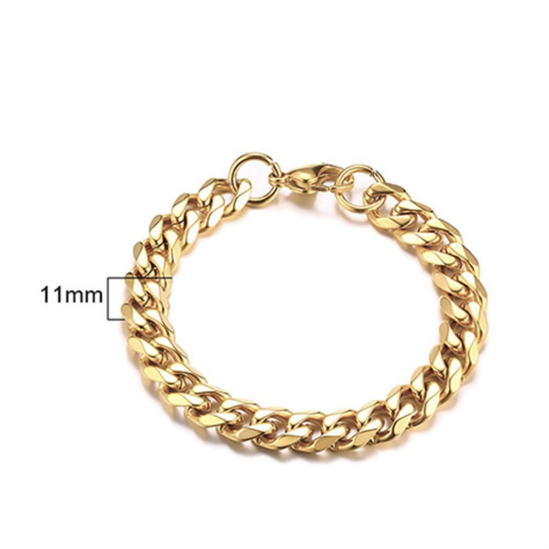 Curb Cuban Link Chain Bracelet