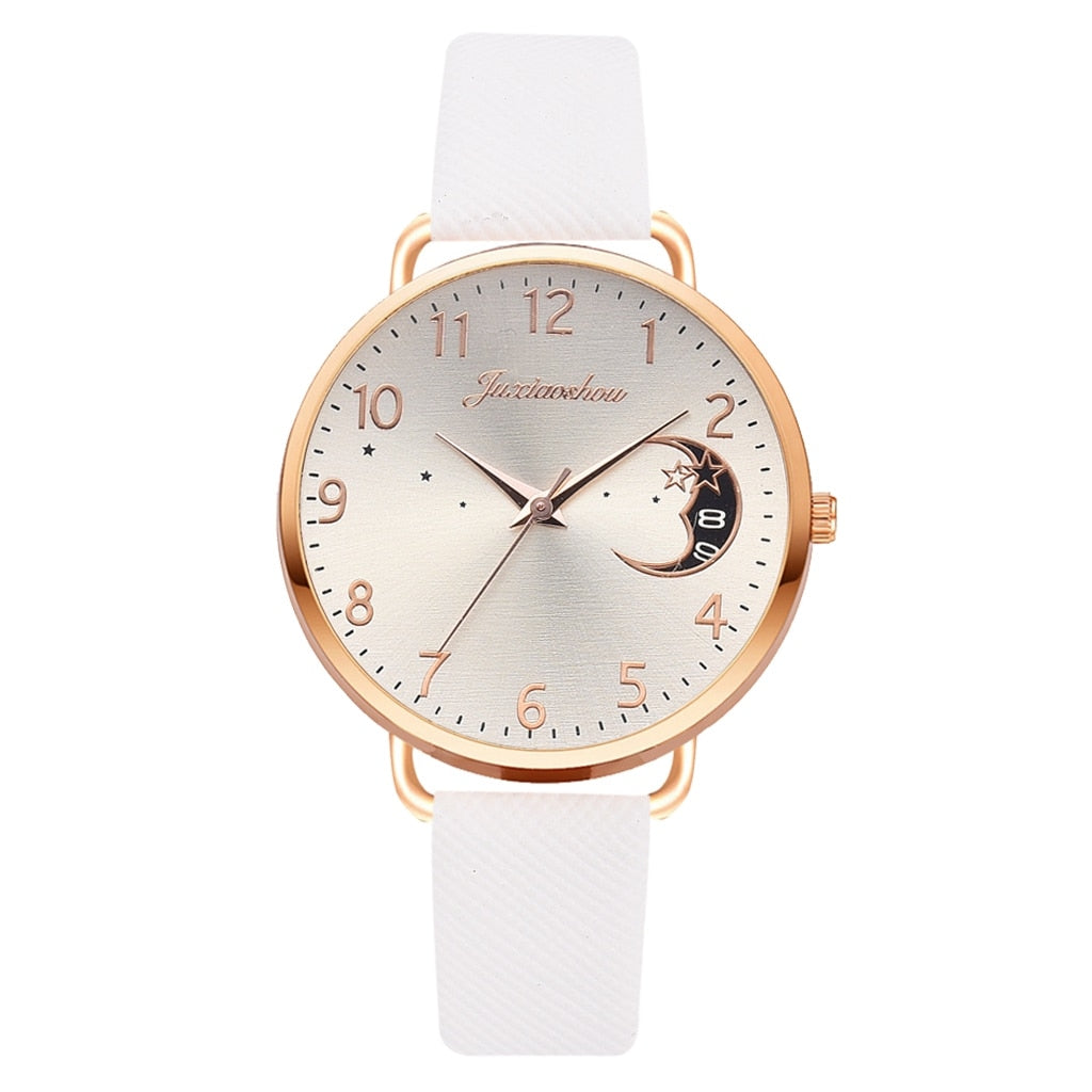 Women Watch Moon Numbers Dial Bracelet