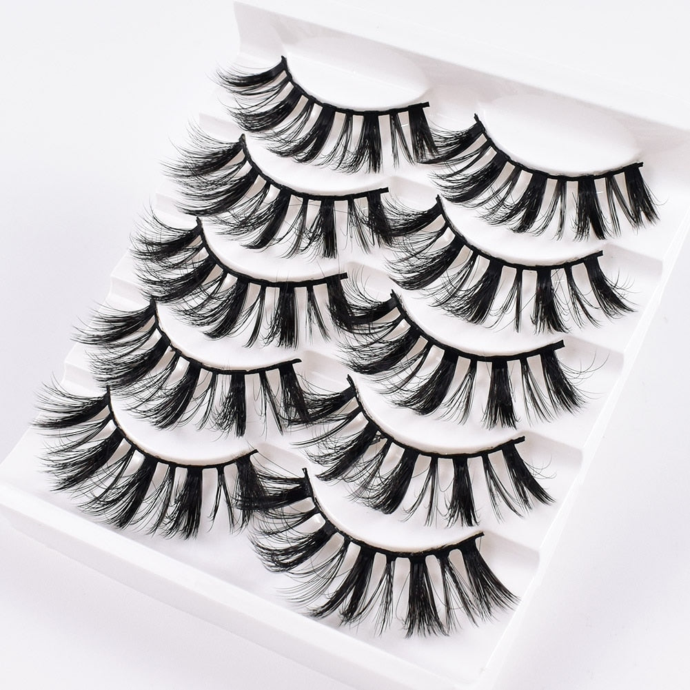 5/10Pairs 3D Mink Lashes Natural Eyelashes