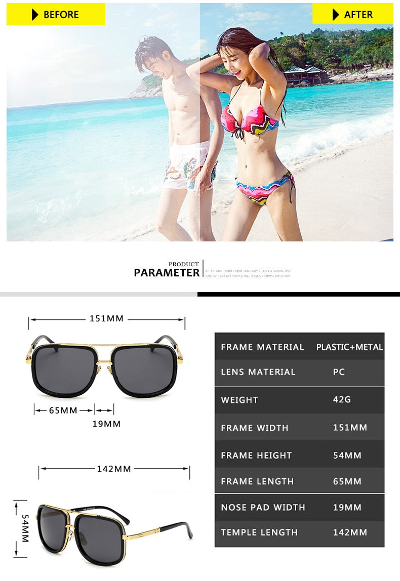 New Fashion Big Frame Sunglasses