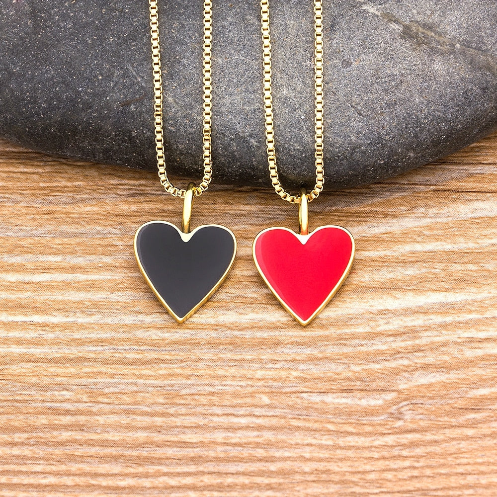 Romantic Heart Couple Necklace