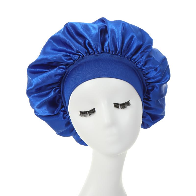 Women Night Sleep Hair Caps Silky Bonnet