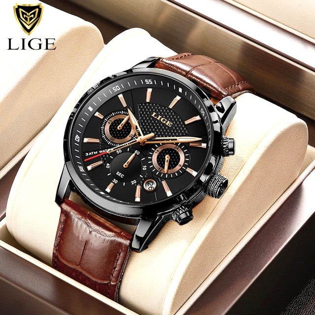 2022 New Mens Watches LIGE Top Brand Luxury