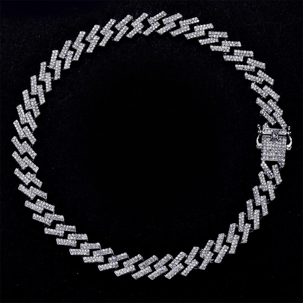 Iced Out Cubain Collier Bracelet Hommes