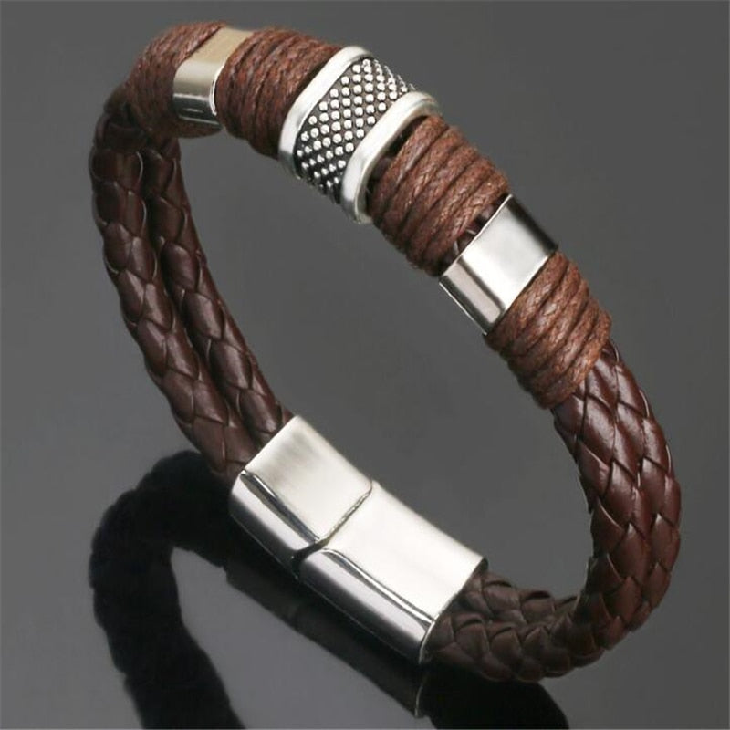 Bracelets en cuir véritable tendance ZOSHI