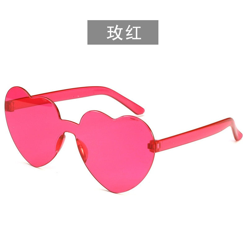 Lunettes de soleil en forme de cœur Candy