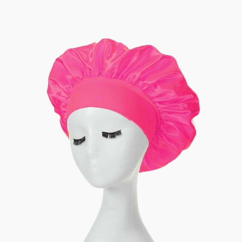 Women Night Sleep Hair Caps Silky Bonnet