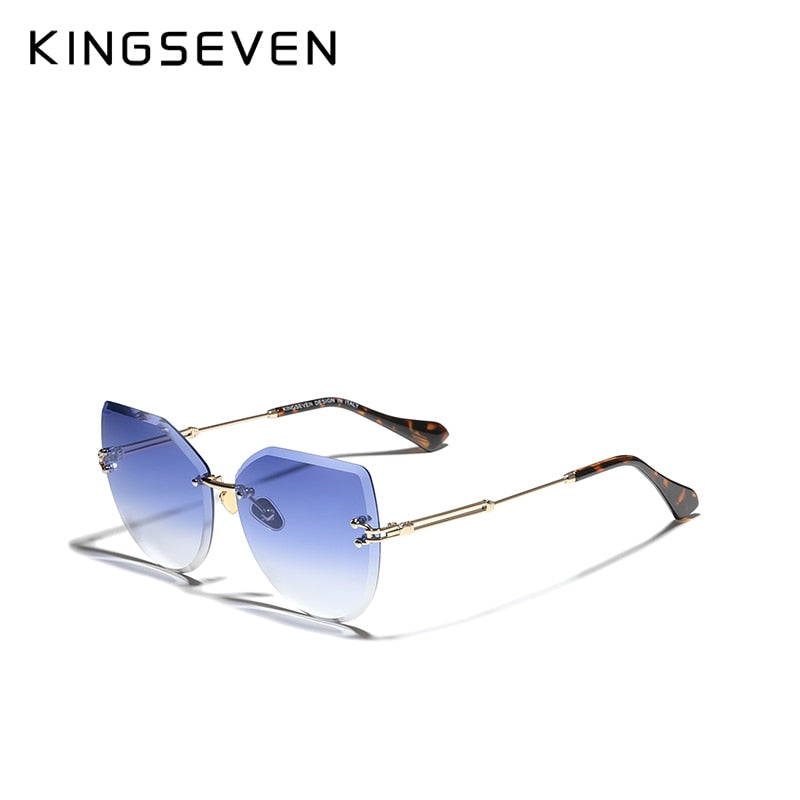 KINGSEVEN Lunettes de soleil yeux de chat Femme