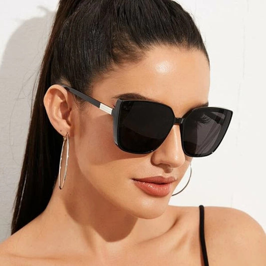 Fashion Plastic Cat Eye Oversized Sunglasses