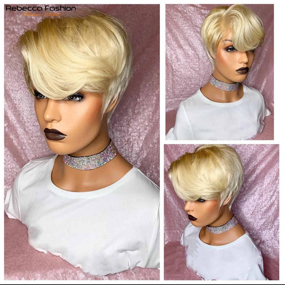 Pixie Cut Wig 13x6x1 T Part Dentelle Transparente Brésilienne