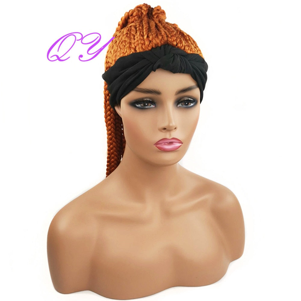 QY Hair Big Afro Kinky Curly Headband Wigs