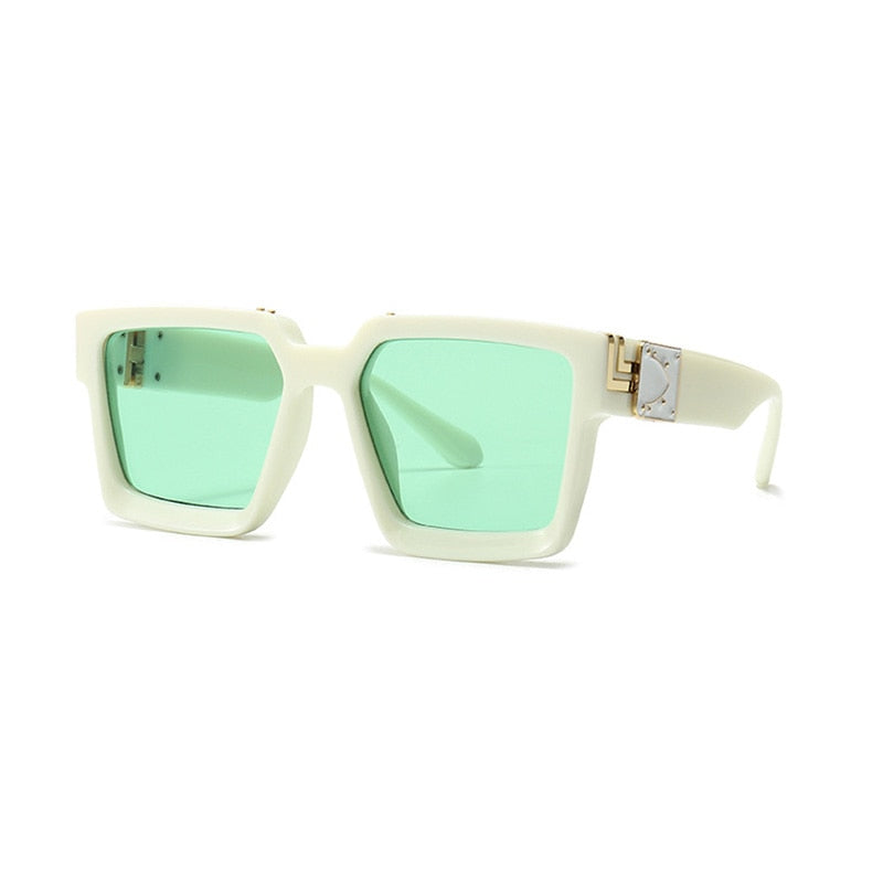 SHAUNA Retro Square Sunglasses