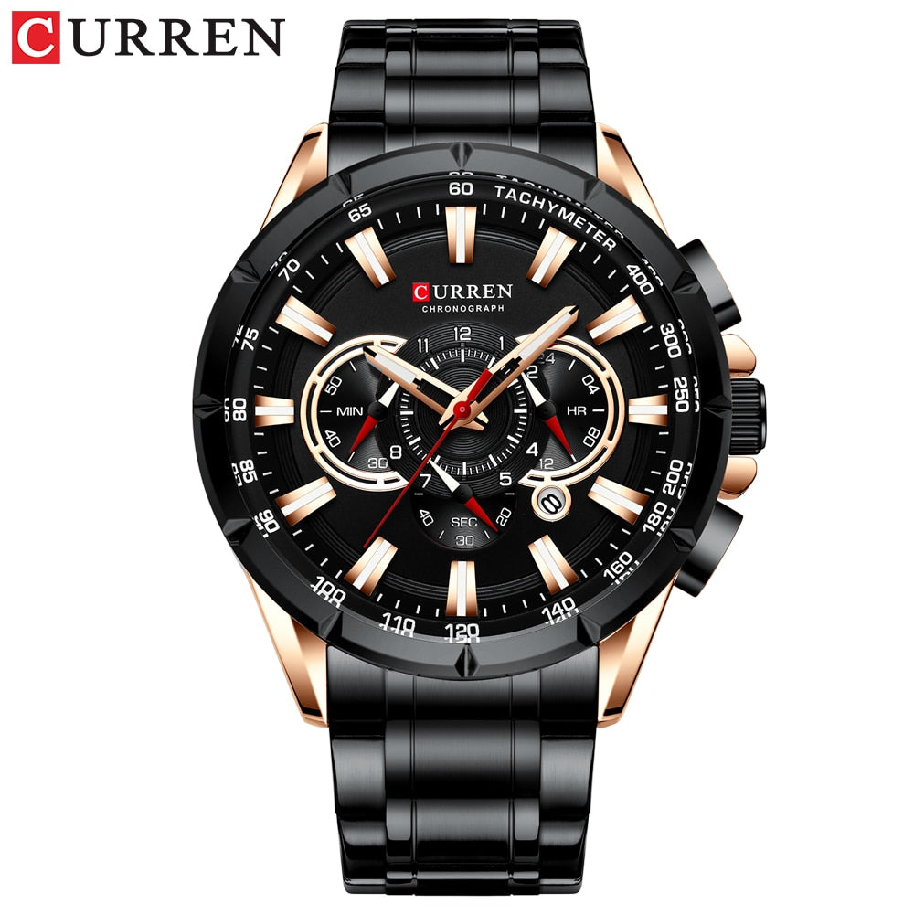 CURREN Nouveau chronographe sport décontracté