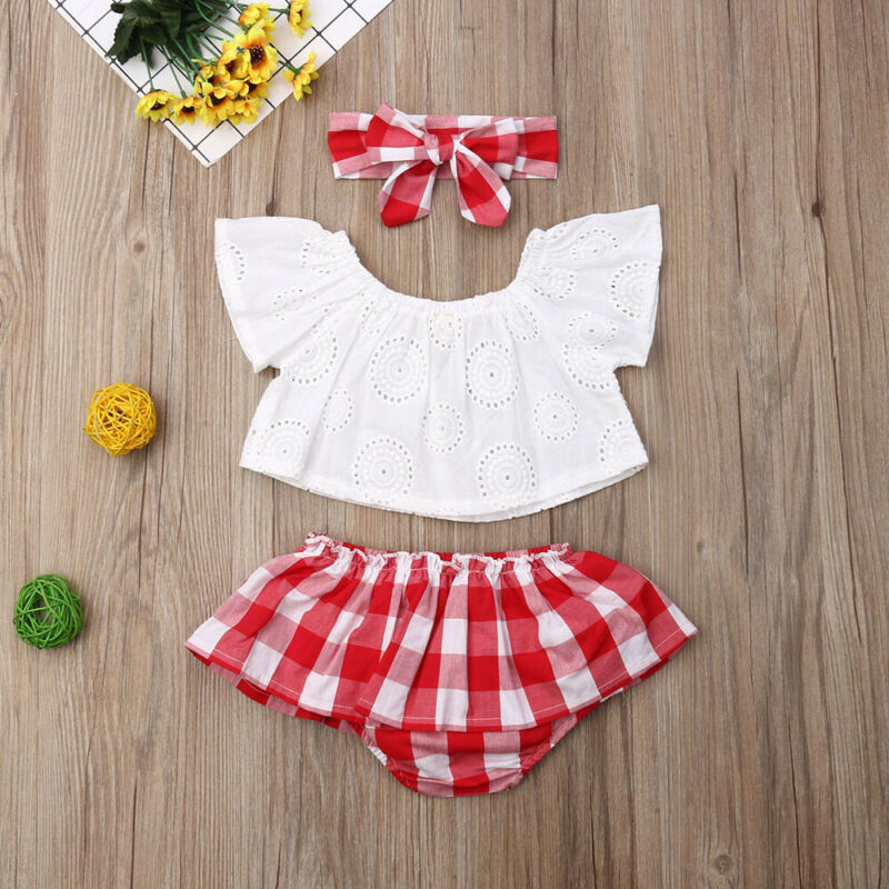 Lioraitiin 3Pcs Set 0-24M Newborn Baby Girl