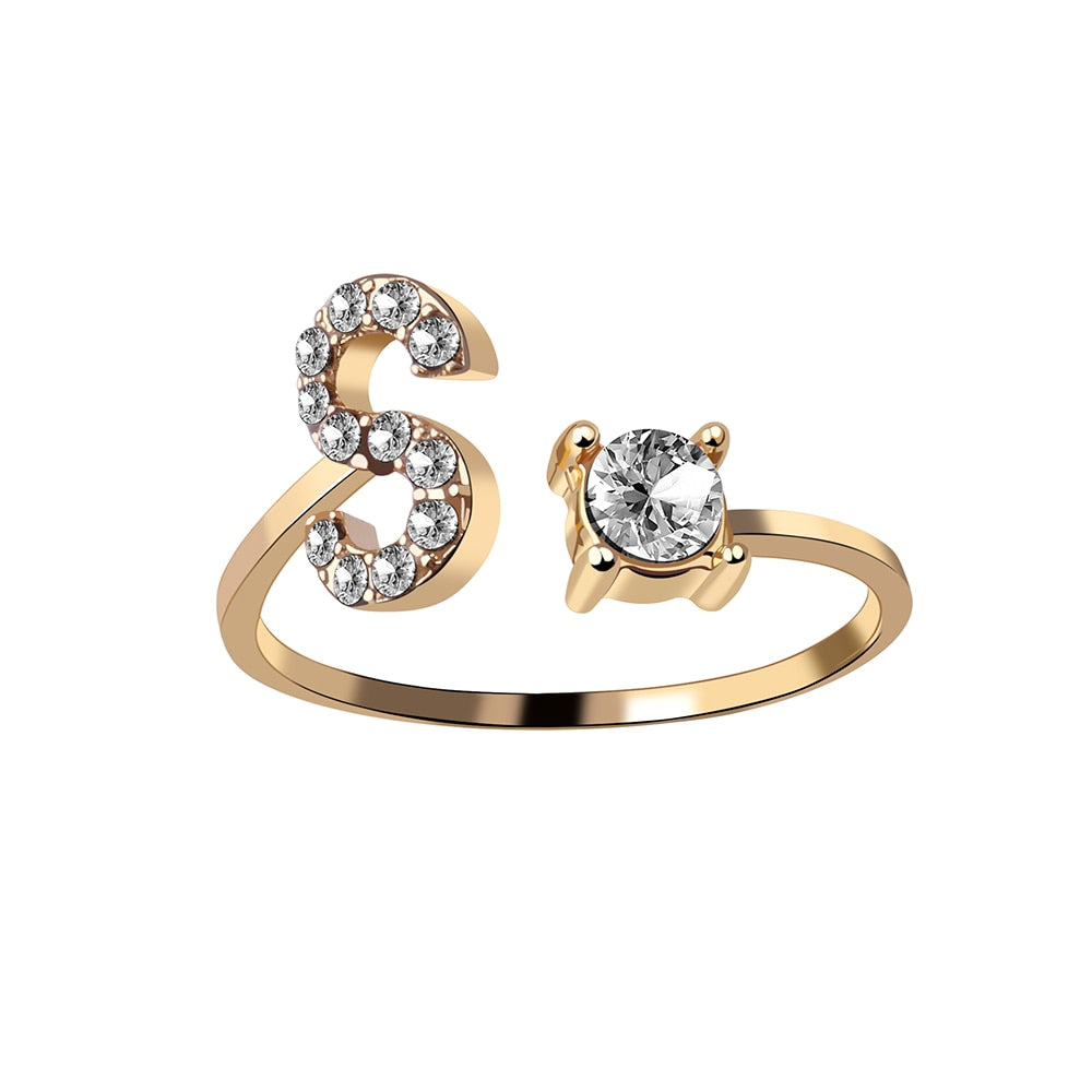 A-Z Letter Adjustable Opening Rings