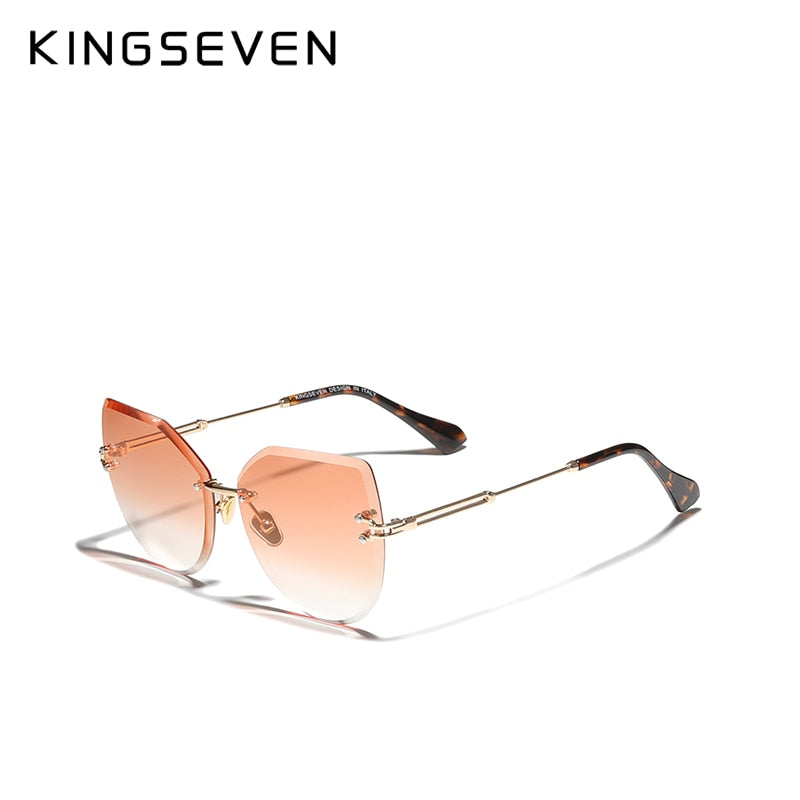 KINGSEVEN Lunettes de soleil yeux de chat Femme