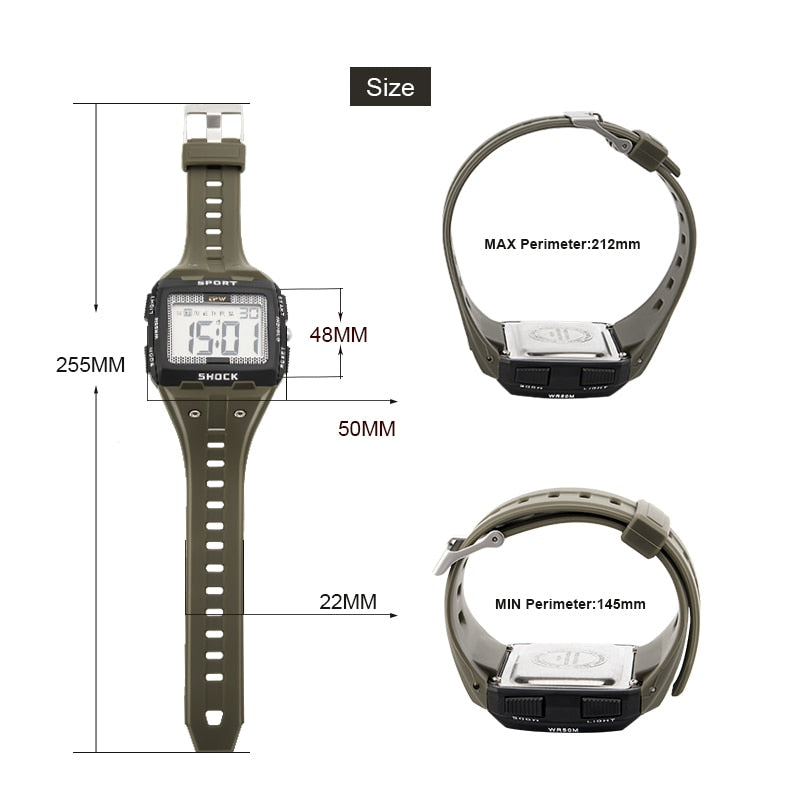 Water Resistant Men Digital Watch