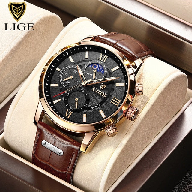 2022 New Mens Watches LIGE Top Brand Luxury