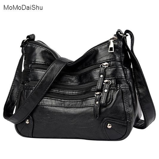 High Quality Women&#39;s Soft Leather Shoulder Bags Multi-Layer Classic Crossbody Bag Luxury Designer Handbag and Purse