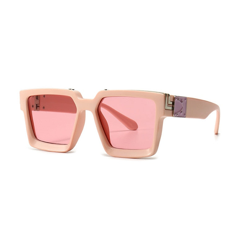 SHAUNA Retro Square Sunglasses