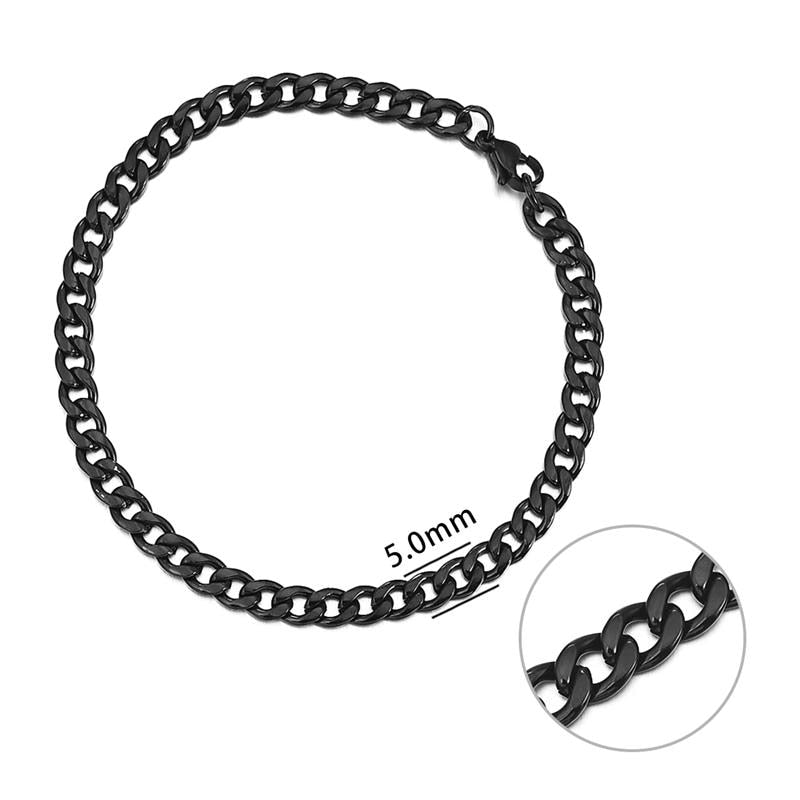 Jiayiqi 3-11 mm Men Chain Bracelet