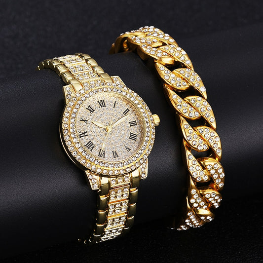 Diamond Women Watches Gold