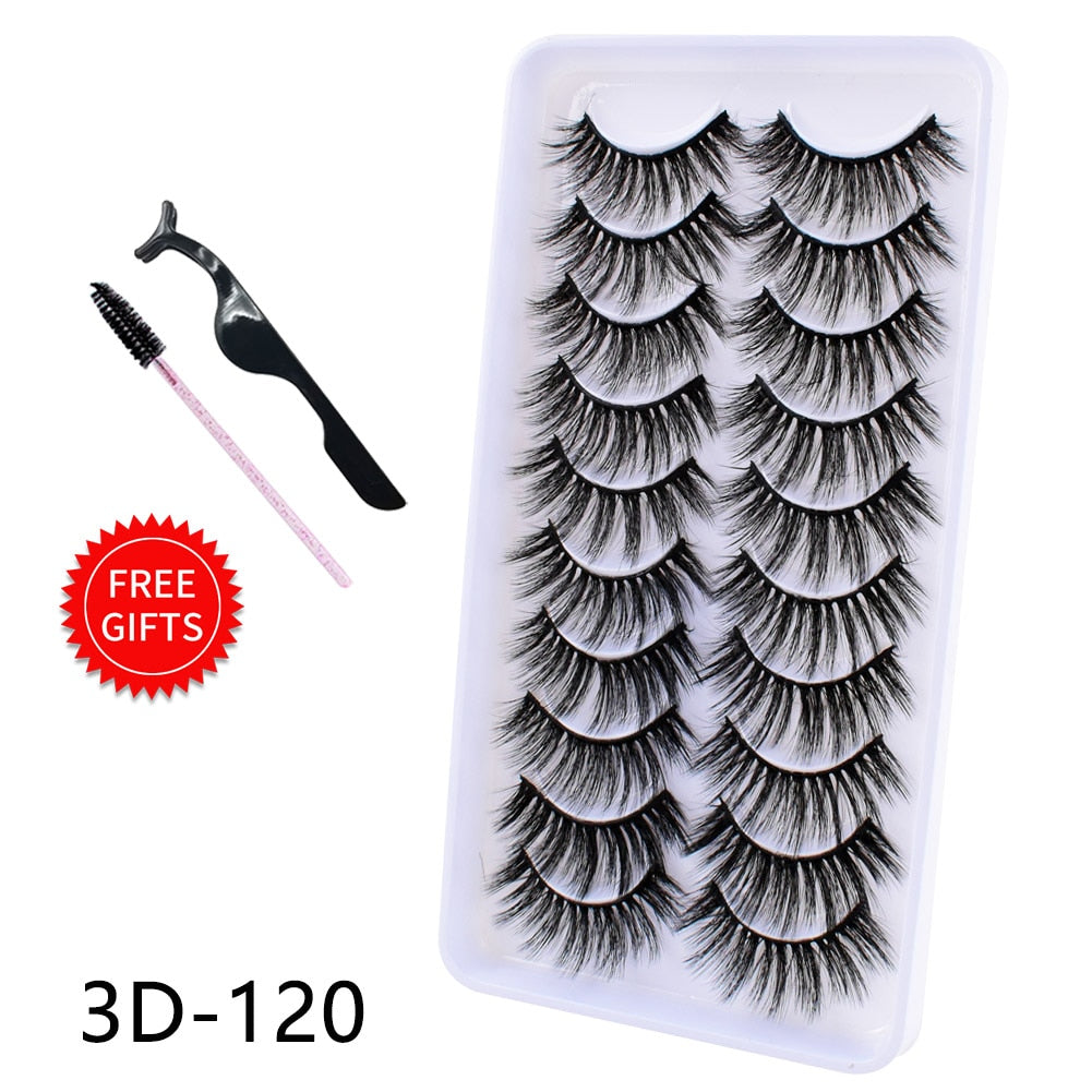 5/10Pairs 3D Mink Lashes Natural Eyelashes