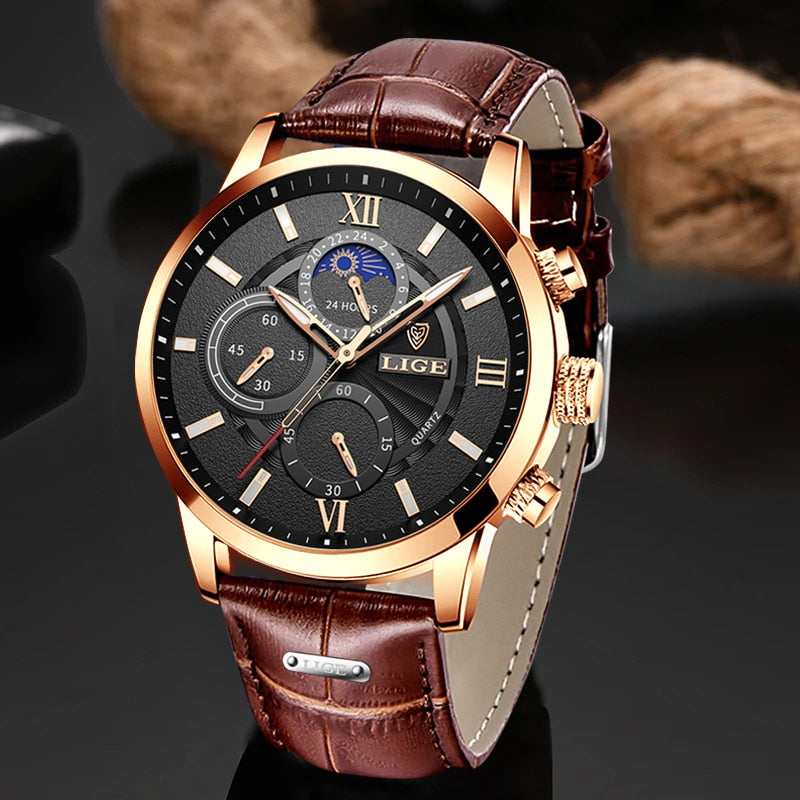 2022 New Mens Watches LIGE Top Brand Luxury