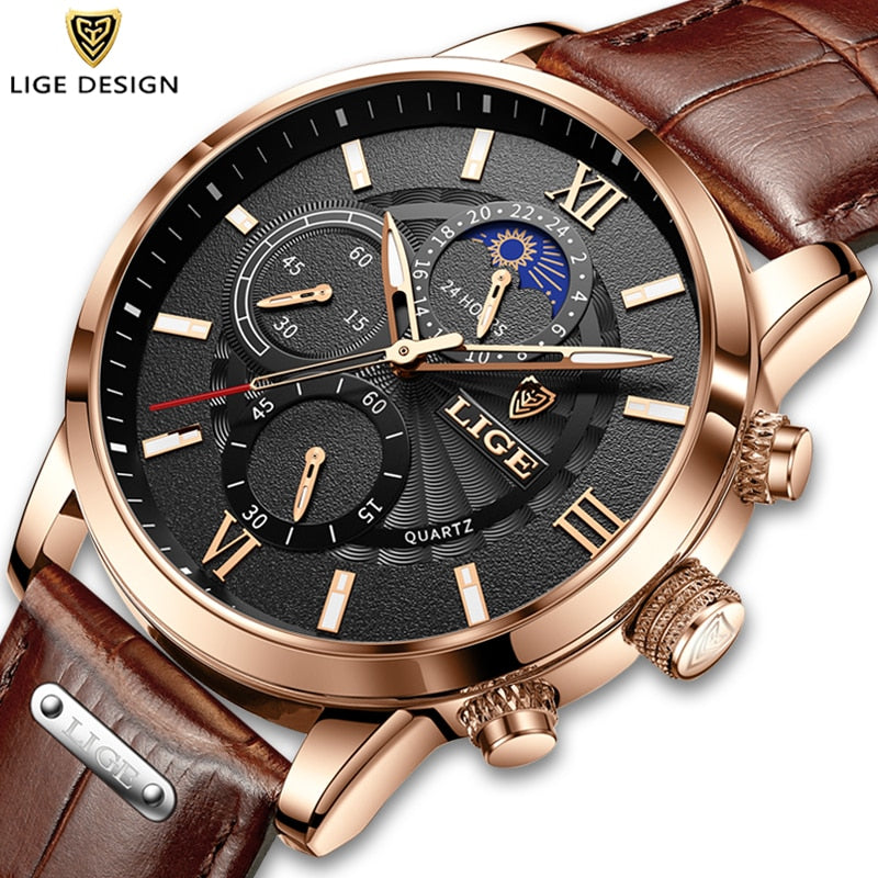 2022 New Mens Watches LIGE Top Brand Luxury