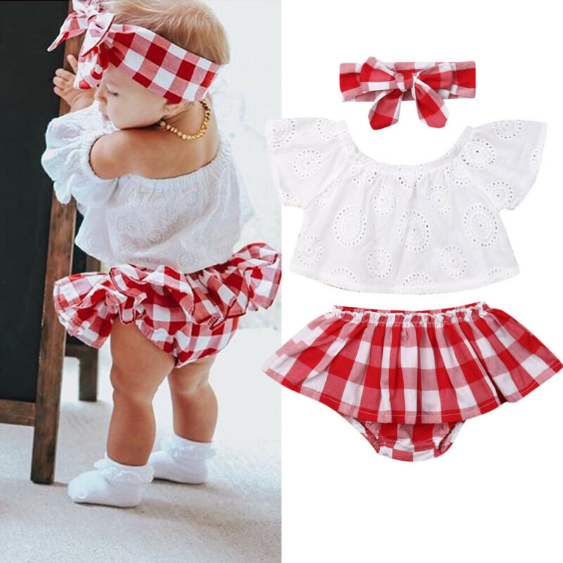 Lioraitiin 3Pcs Set 0-24M Newborn Baby Girl