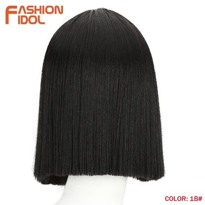 FASHION IDOL 10 Inch Bob Wigs Straight Hair Lace