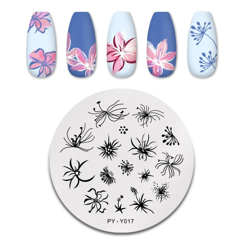 PICT YOU 12*6 cm Nail Art Modèles Estampage Plaque Conception Fleur Animal Verre Température Dentelle Timbre Modèles Plaques Image