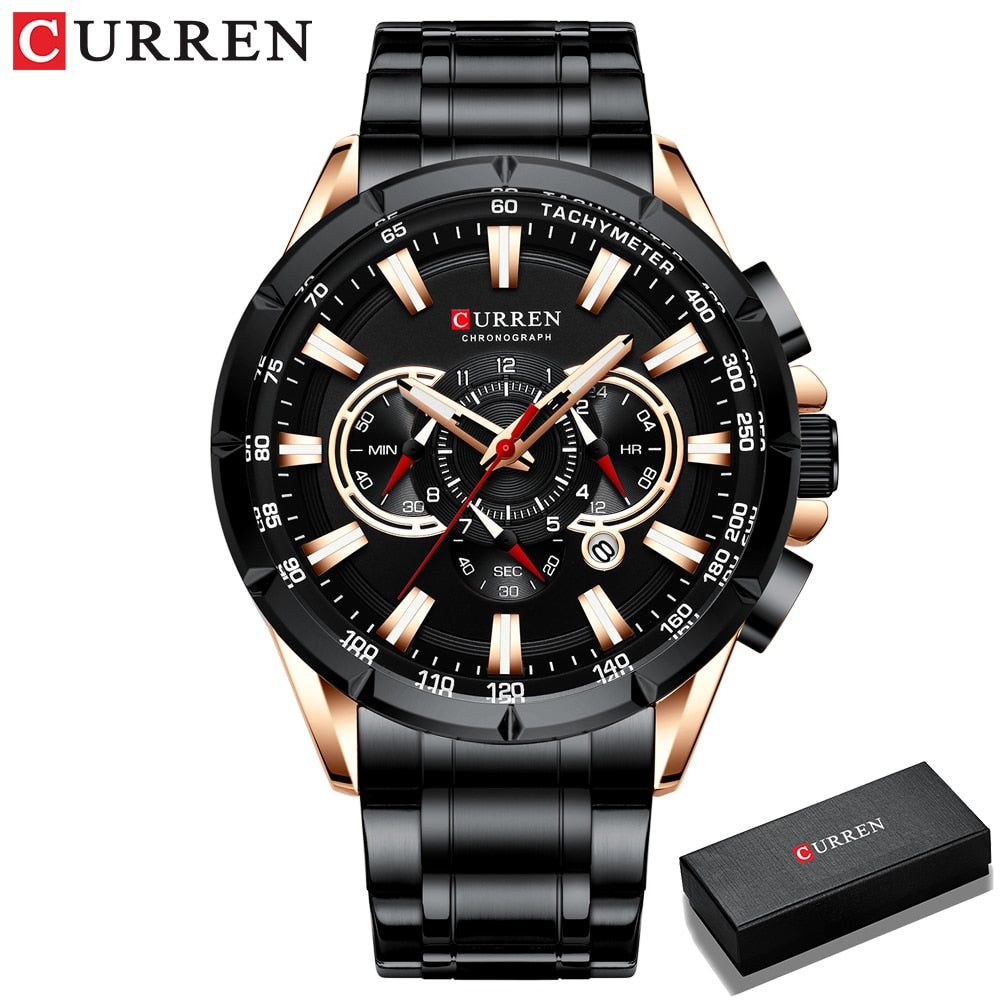 CURREN Nouveau chronographe sport décontracté