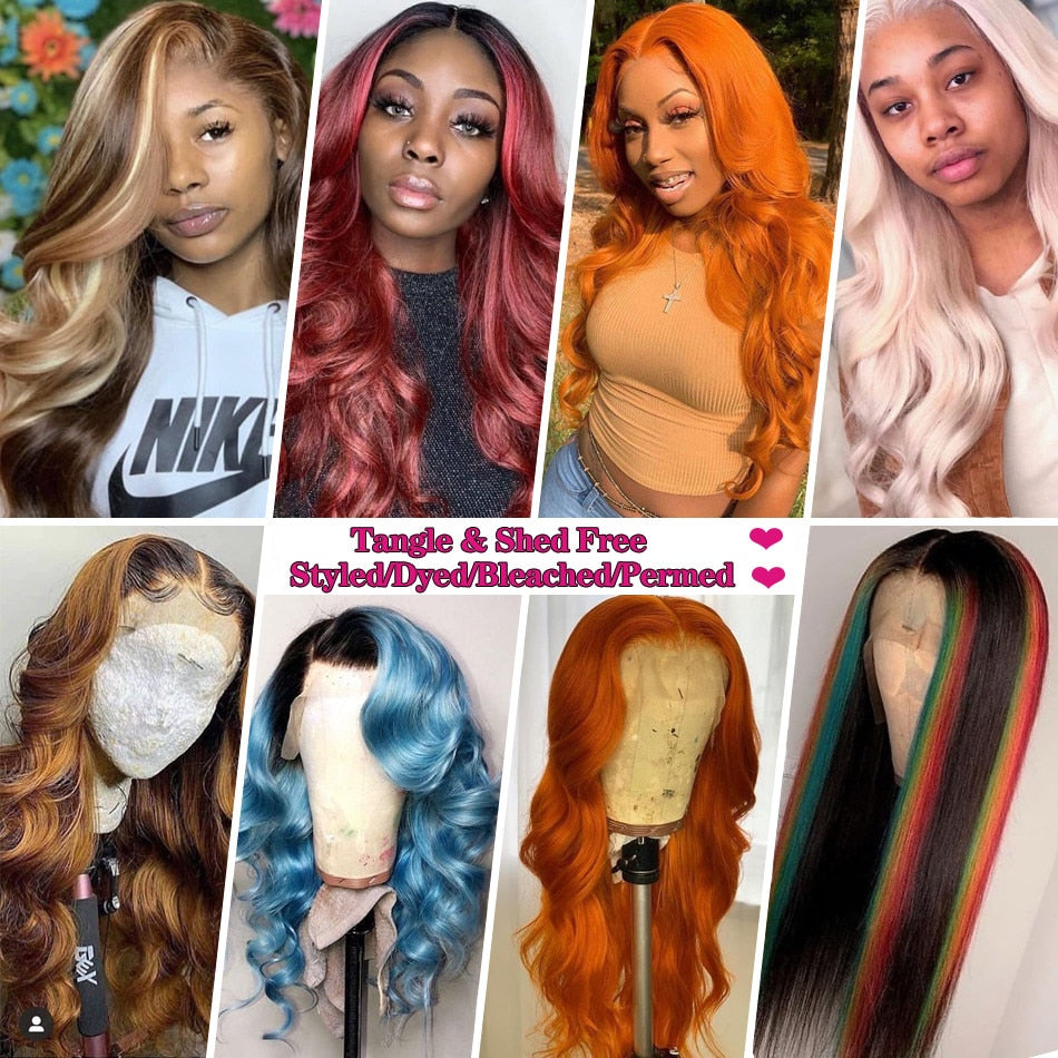 613 Lace Frontal Wig 30 Inch Pre Plucked Glueless Bone Straight Colored Honey Blonde Lace Front Wig Human Hair Wigs For Women