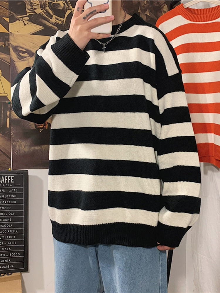 Striped Sweater Women Casual Oversized