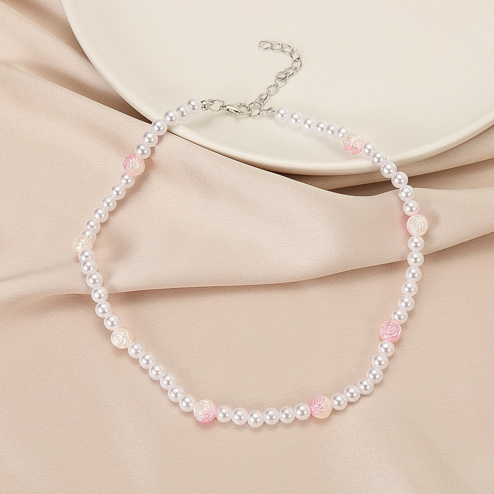 Trendy Love Pearl Necklace Female