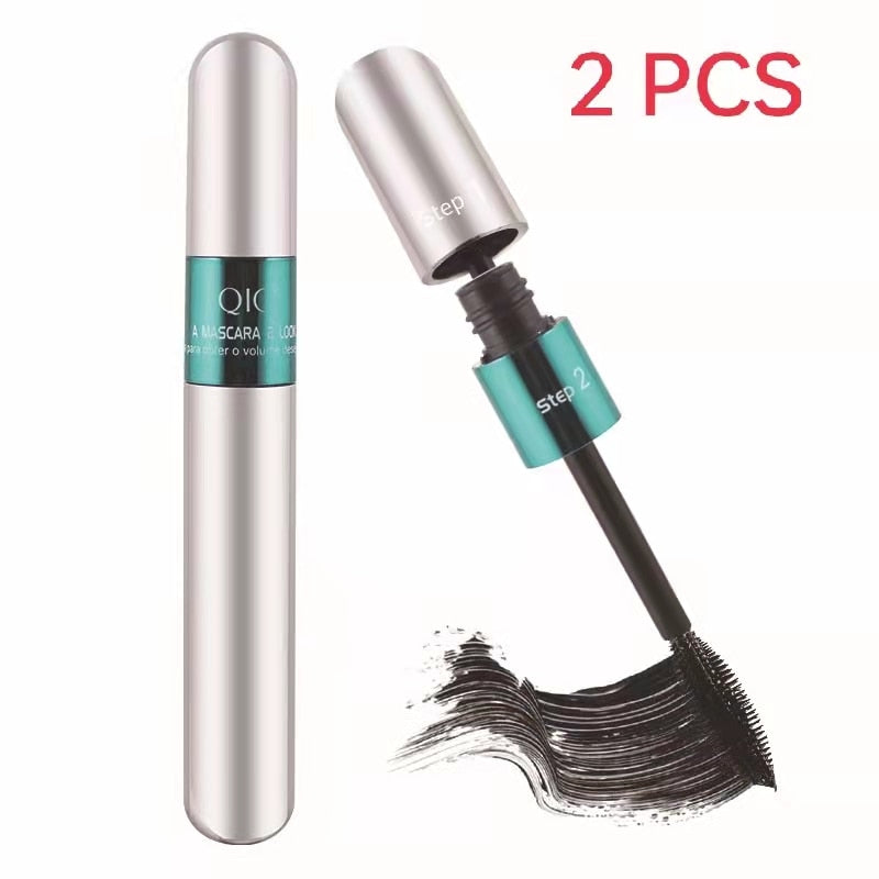 Mascara en fibre de soie 4d ​​imperméable et facile à sécher naturel doux long cils maquillage Mascara noir épais cils cosmétiques