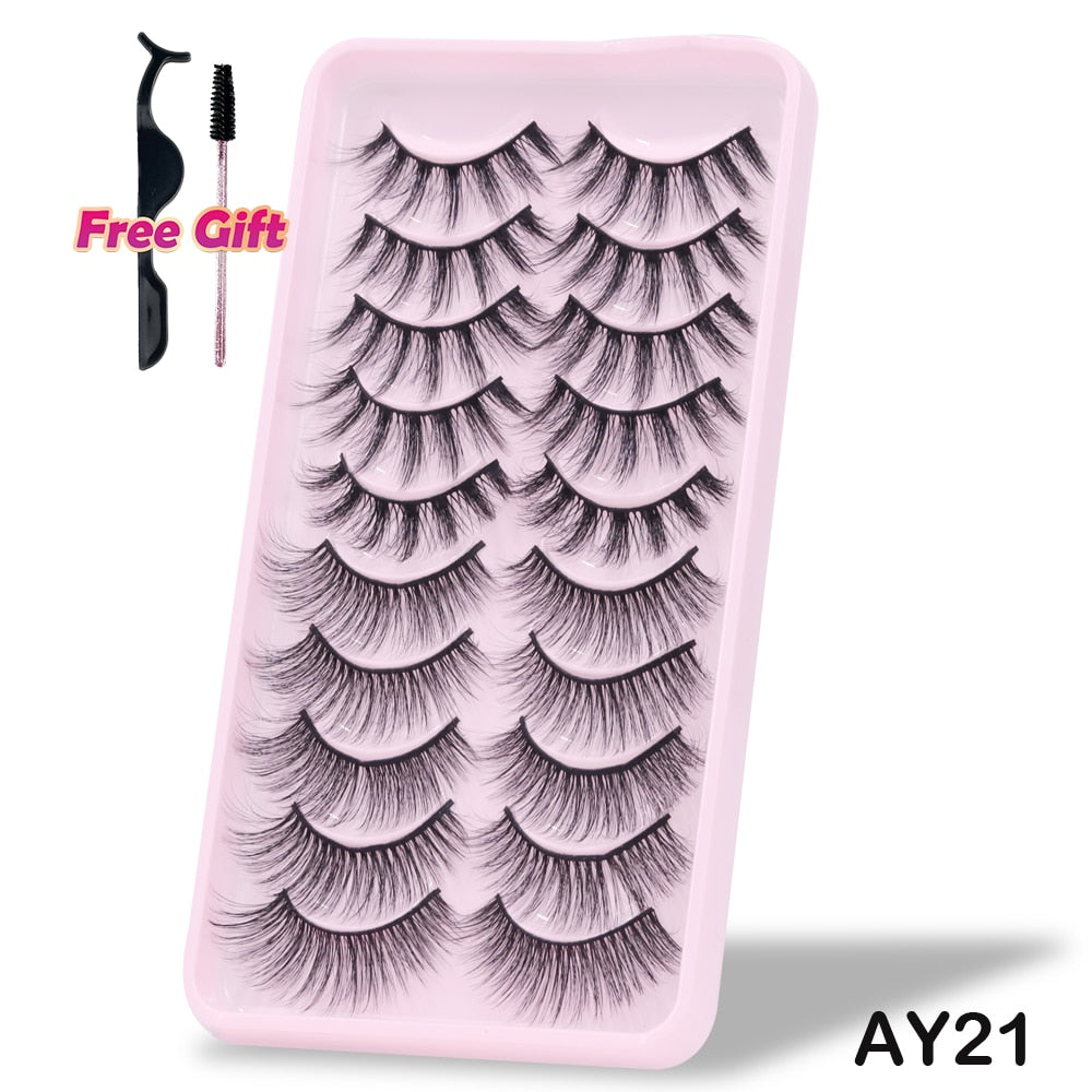 5/10Pairs 3D Mink Lashes Natural Eyelashes