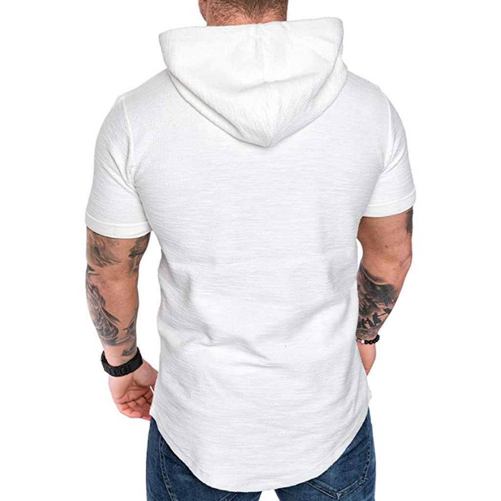 Hoodies Sweatshirts Short Sleeve Men