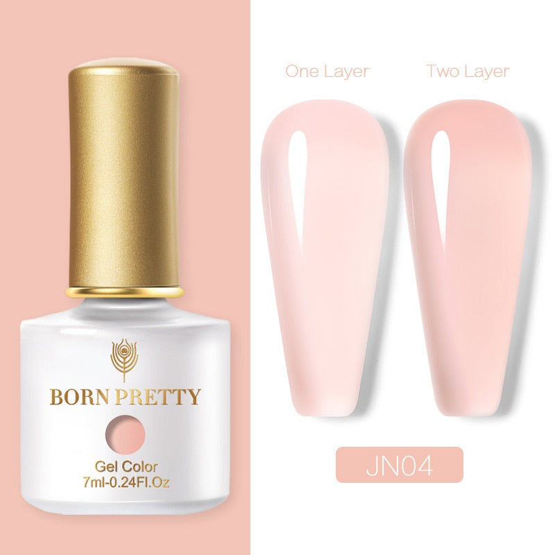 BORN PRETTY Vernis à Ongles Gel Rose Laiteux